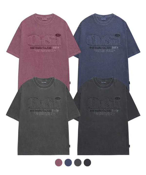 【数量限定】ODSD ピグメント ダメージ オーバーフィット Tシャツ 