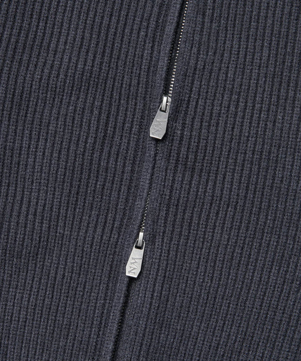 アノマリーニットジップアップ-チャコール