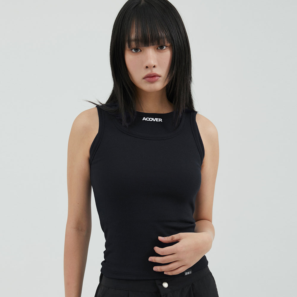 ACOVER Layered Sleeveless Black