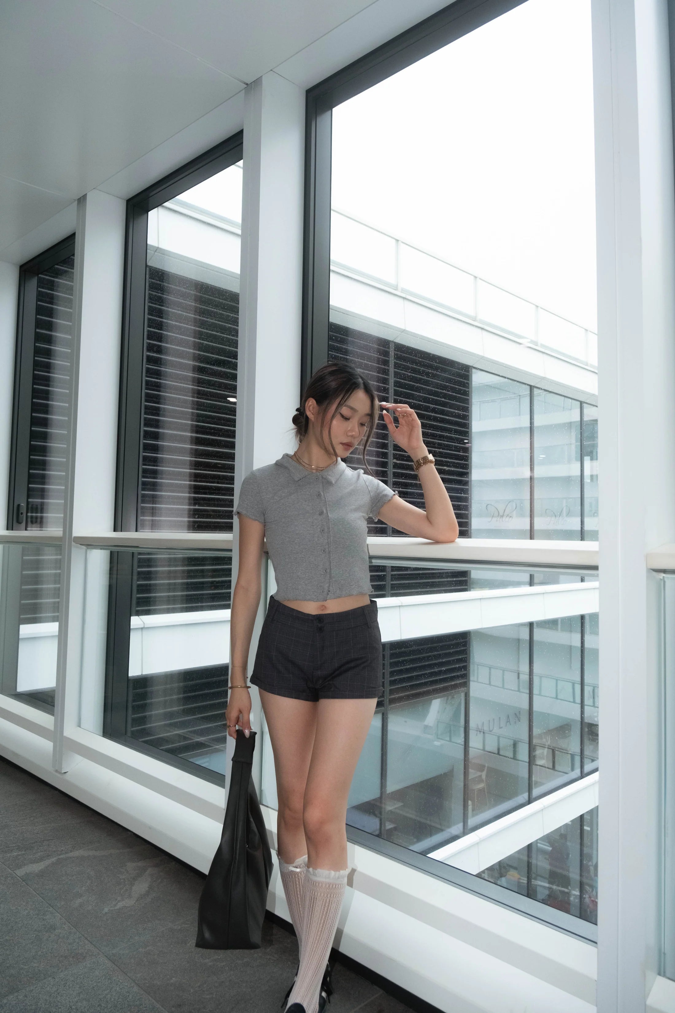 ミニチェックショーツ