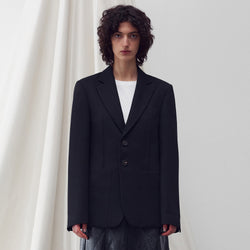 TWILL BLAZER JACKET BLACK