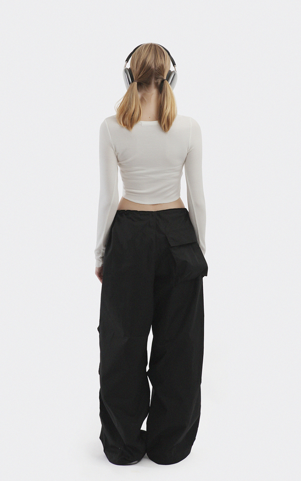 back pocket pants (black)