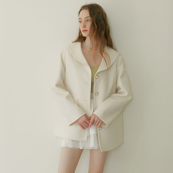 SAILOR TWEED JACKET - IVORY