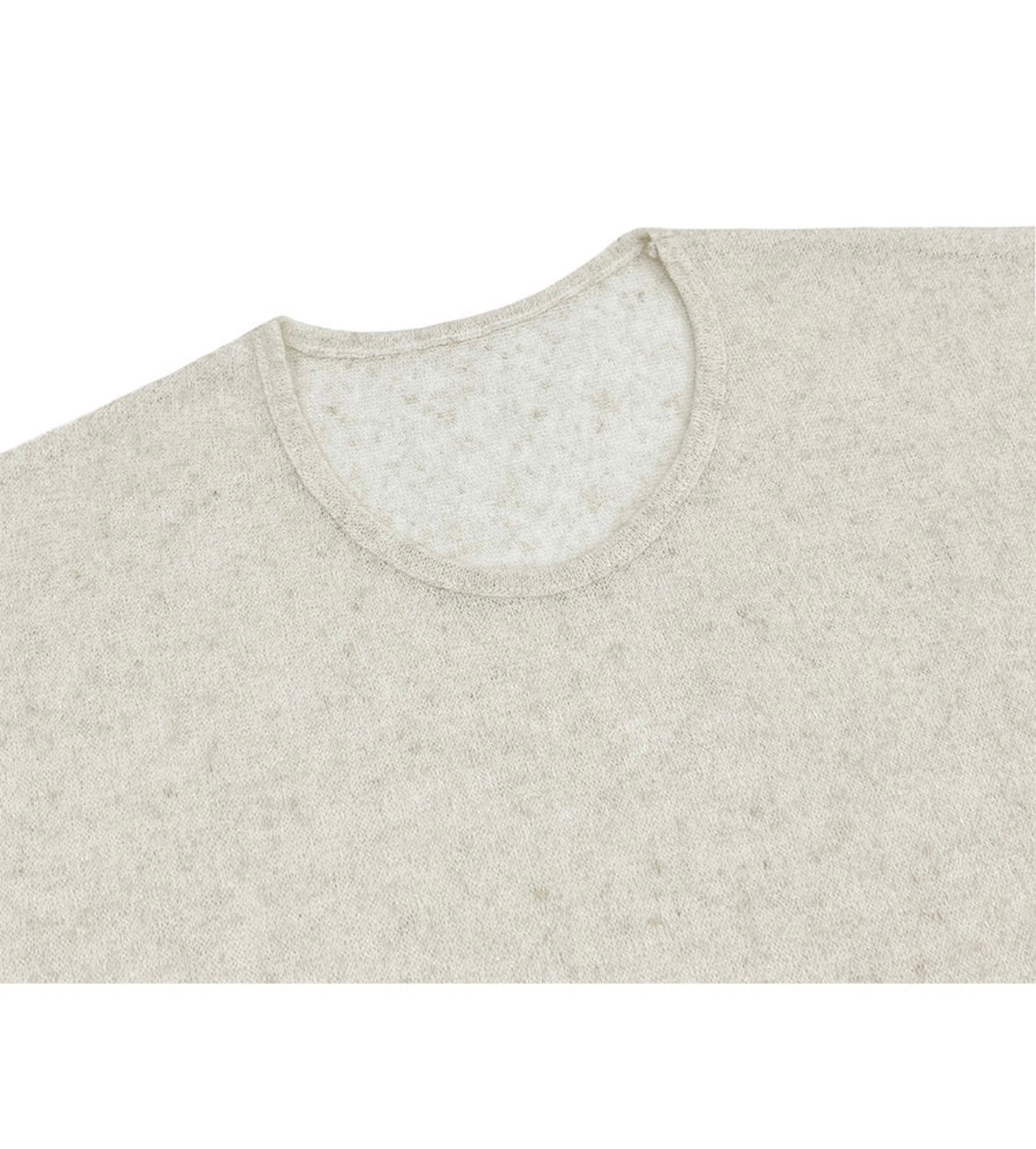 Linen Uneck Long Sleeve T