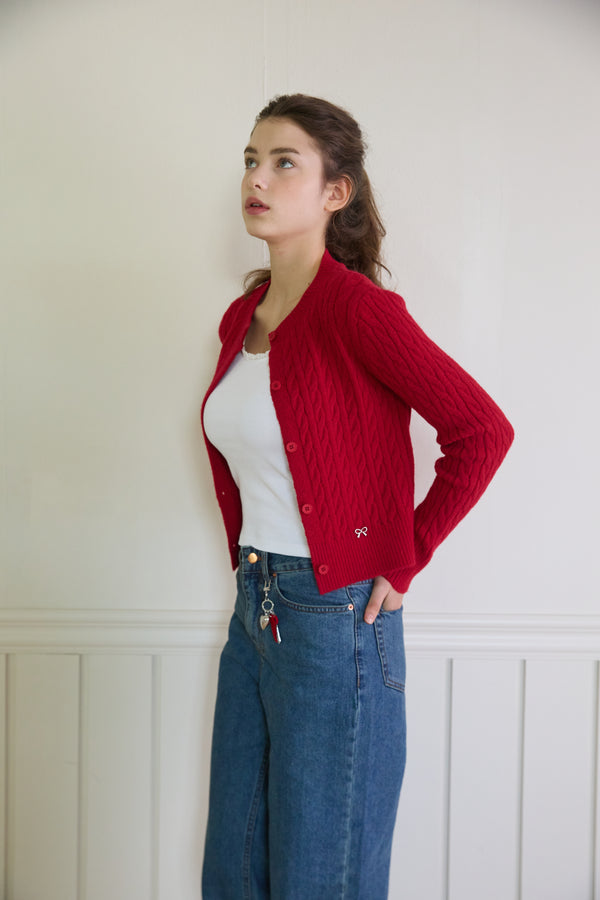 ESSENTIAL CABLE CARDIGAN (4 COLORS)