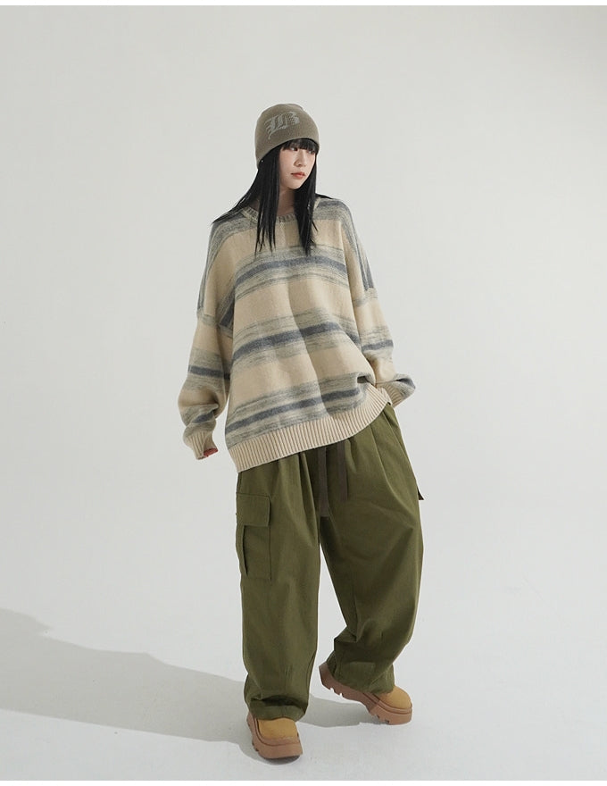 Amekaji Balloon-fit Crop Cargo Pants