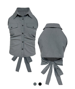 Urban Stripe Tie Vest