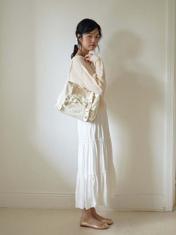 Classic ruffle bag_cream