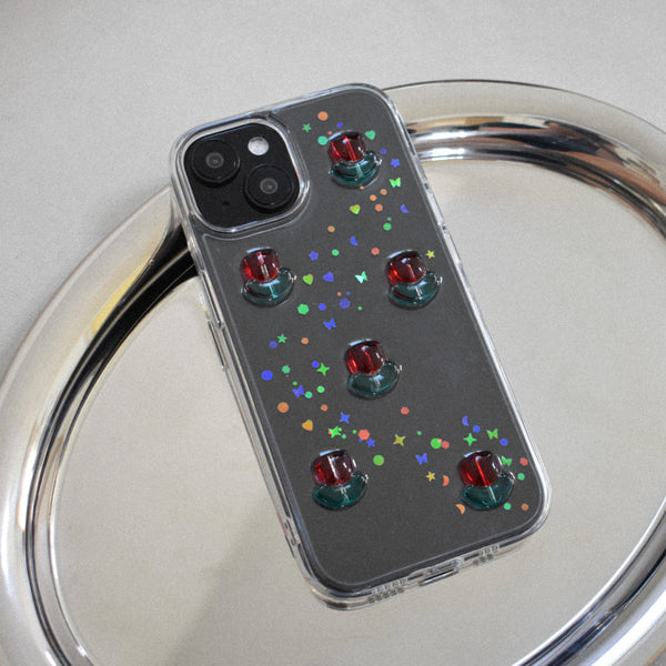 [MADE] Tulip bead glitter iPhone Galaxy resin case