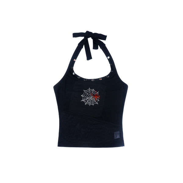 allbubbleSpider rhinestone vest