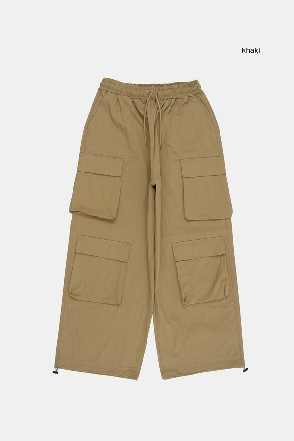 Pixel wide cargo banding pants