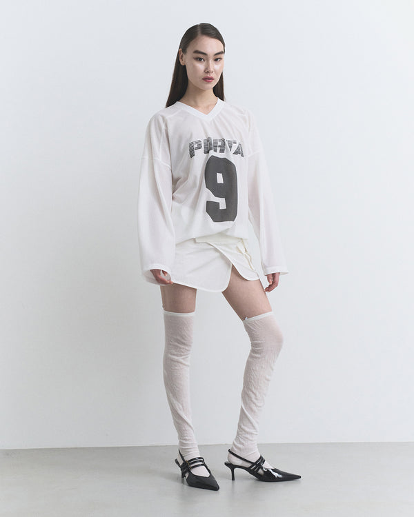 MESH FOOTBALL JERSEY TOP, WHITE