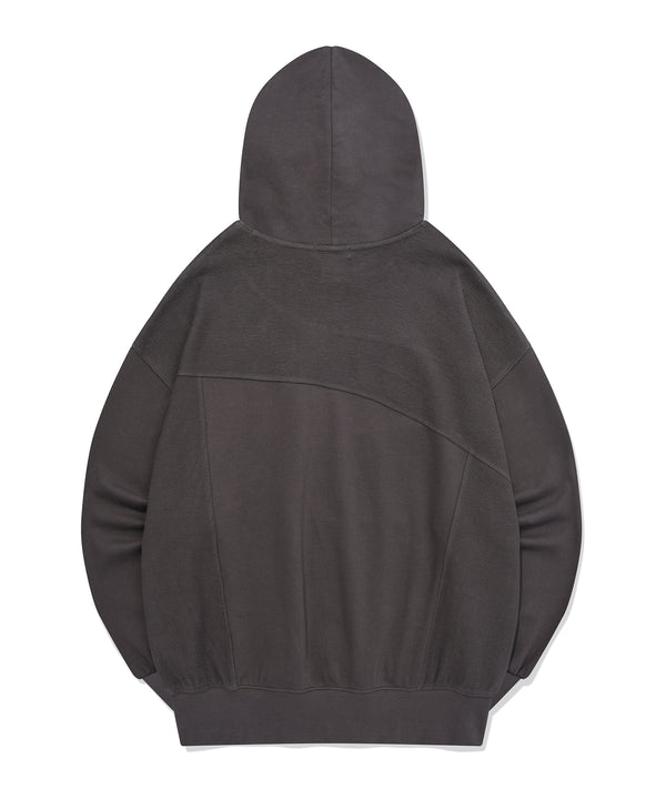 REVERSE PANEL HOODIE CHARCOAL