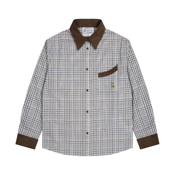 WXTS002 PALM CHECK SHIRT (BROWN)