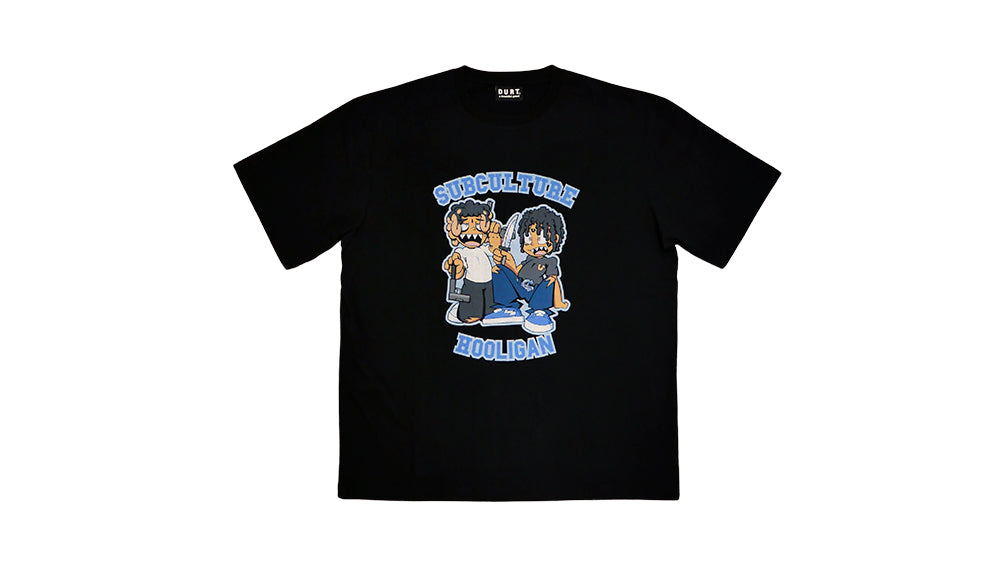 SUBCULTURE HOOLIGAN Blue Mob T shirts _ BLACK