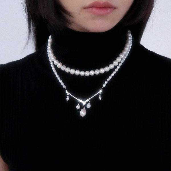 【MADE】（N240104）パールドロッププリンセスネックレス