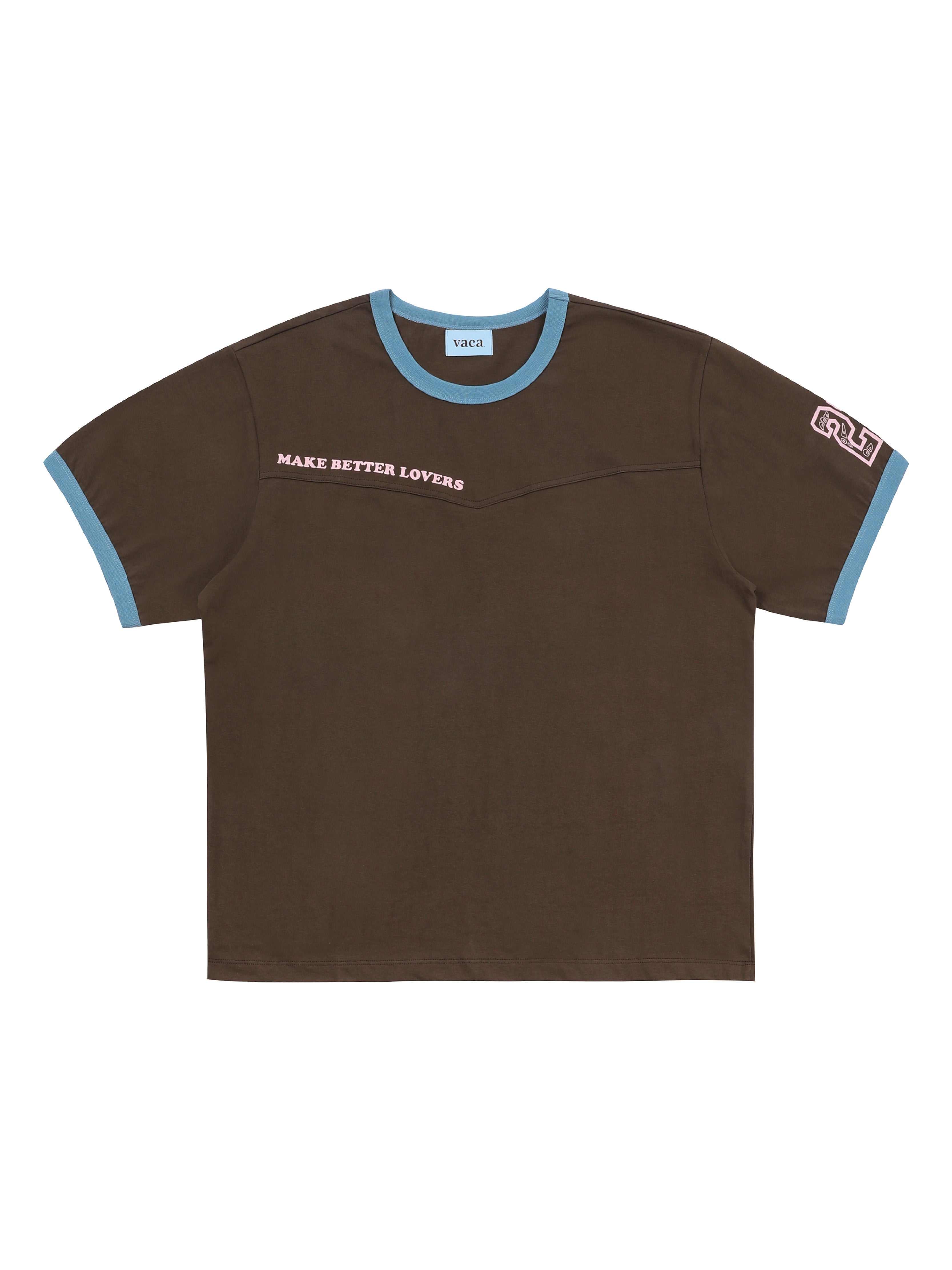 WESTERN RINGER T_SHIRT (BROWN)