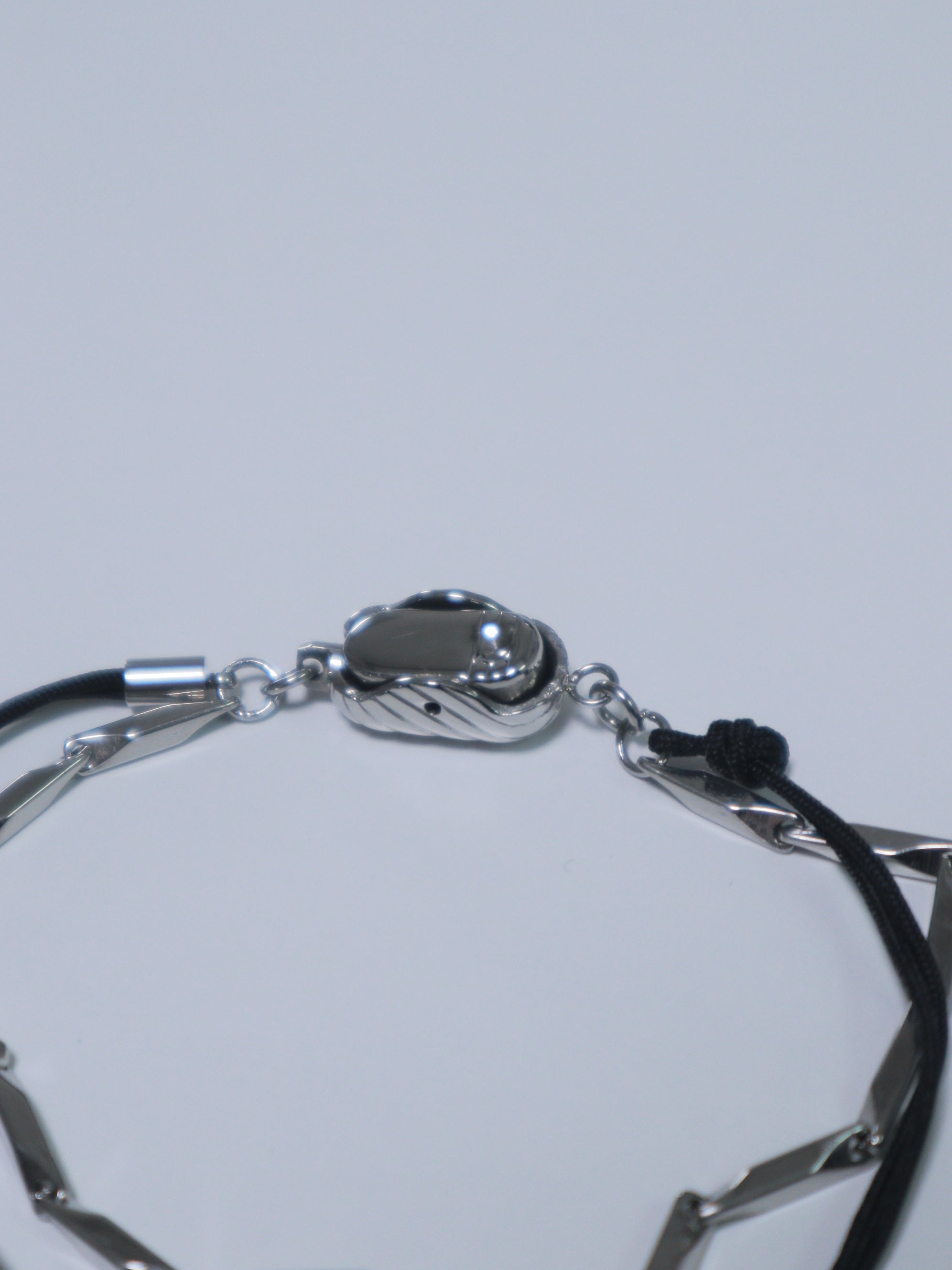 All surgical steel simple layered bar chain bracelet