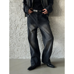  [SET UP가능] Biker line wide denim pants(2color)