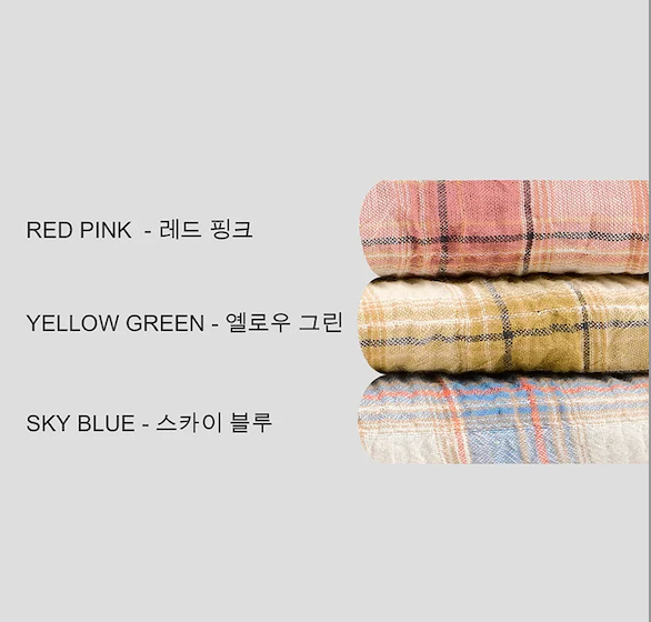[S/S] ルーズフィットチェックシャツ(3color)