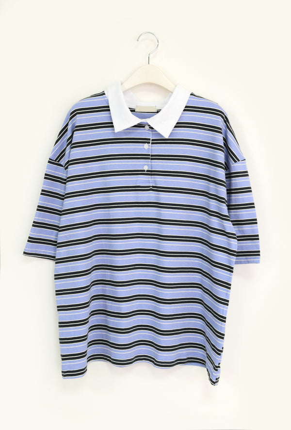 Sweet stripe collared tee(2colors)