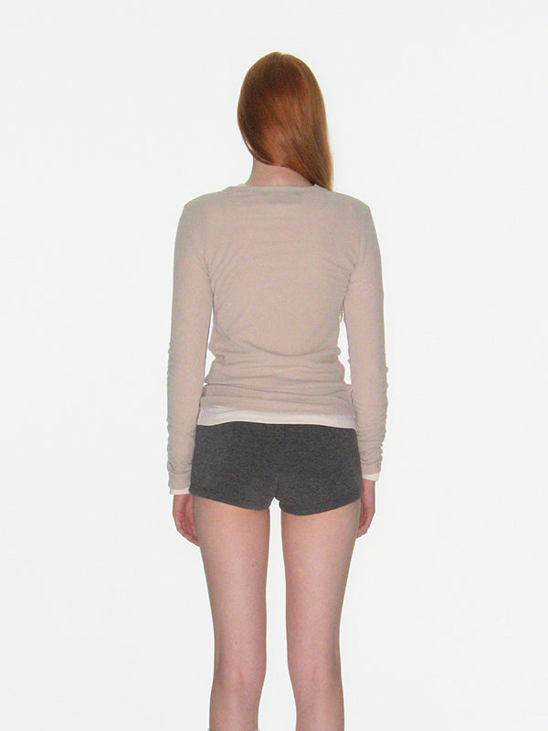 BASIC KNIT LONG SLEEVE TOP_BEIGE