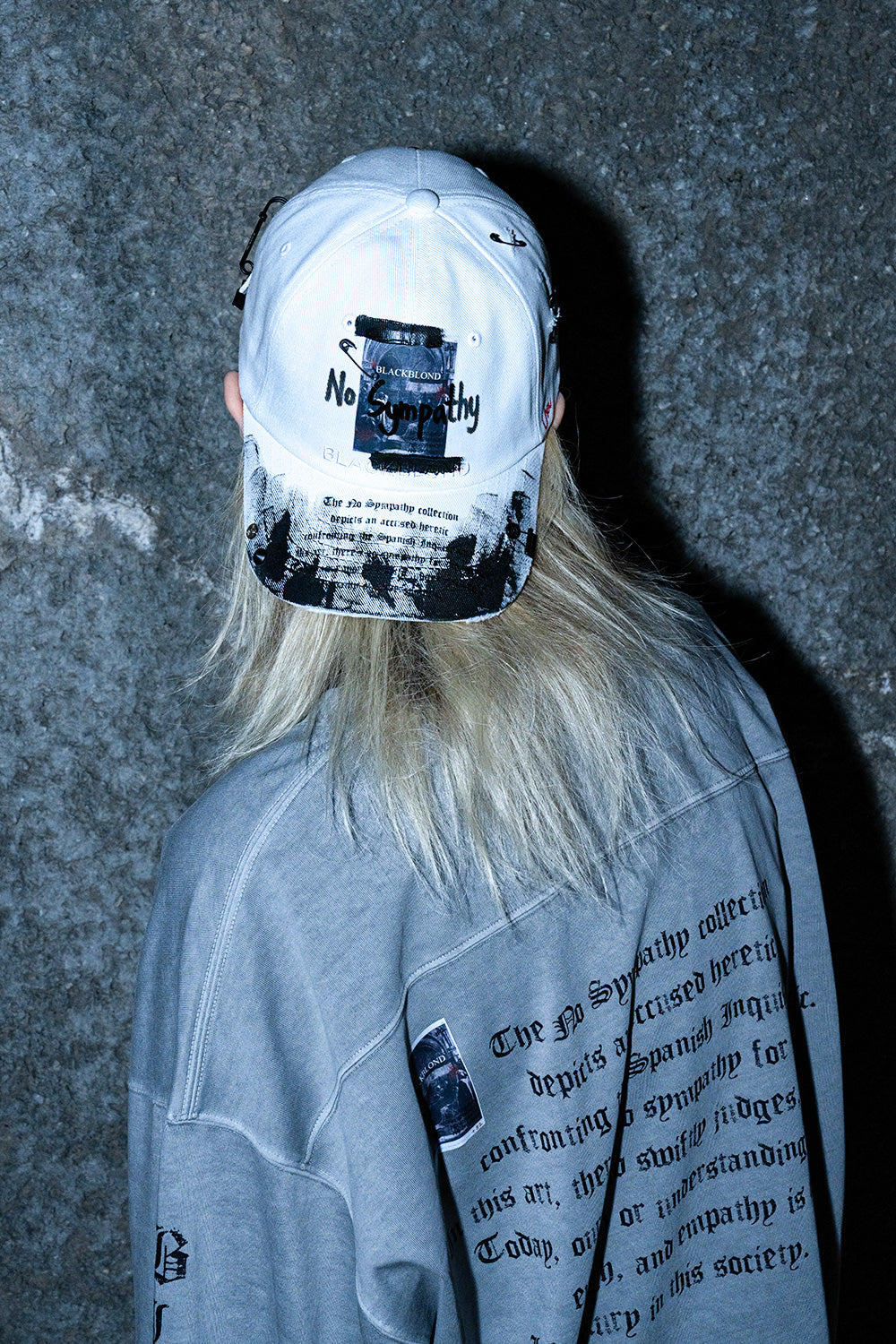 ☆BLACKBLOND☆ 帽子 BBD Side Patch Graffiti Logo Cap 2色 BBD No Sympathy Hidden Patch Graffiti Logo Cap (Black