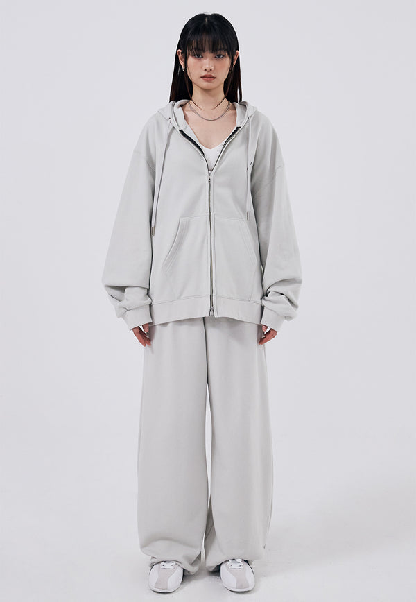 Signature relax wide pants - LIGHT GREY