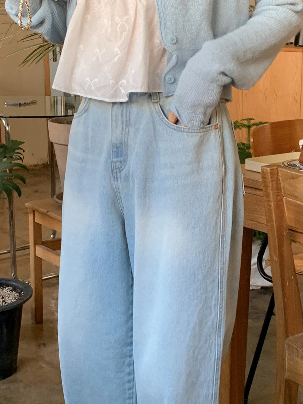 Soft Tee Wide Denim Baggy Pants (3color)