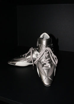 SILVER STILETTO SNEAKERS