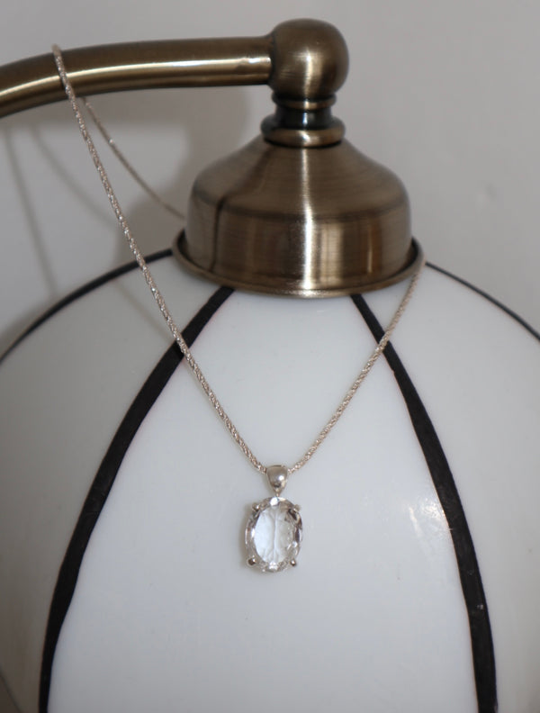 White crystal necklace