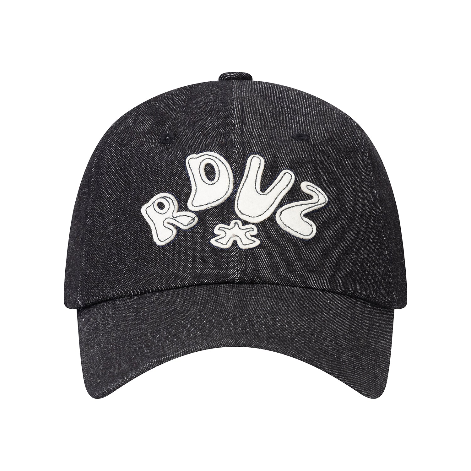 HALF LOGO  APPLIQUE BALLCAP
 - BLACK