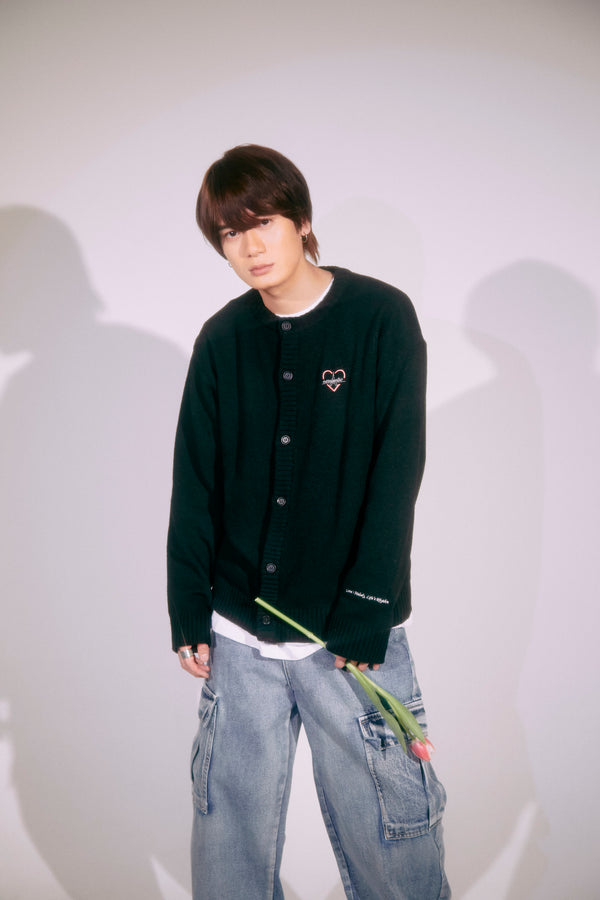 Collaboration Round Neck Knit Cardigan（Design Directed by Kaito Hori） | Rinne Yoshida & Kaito Hori × beyond closet