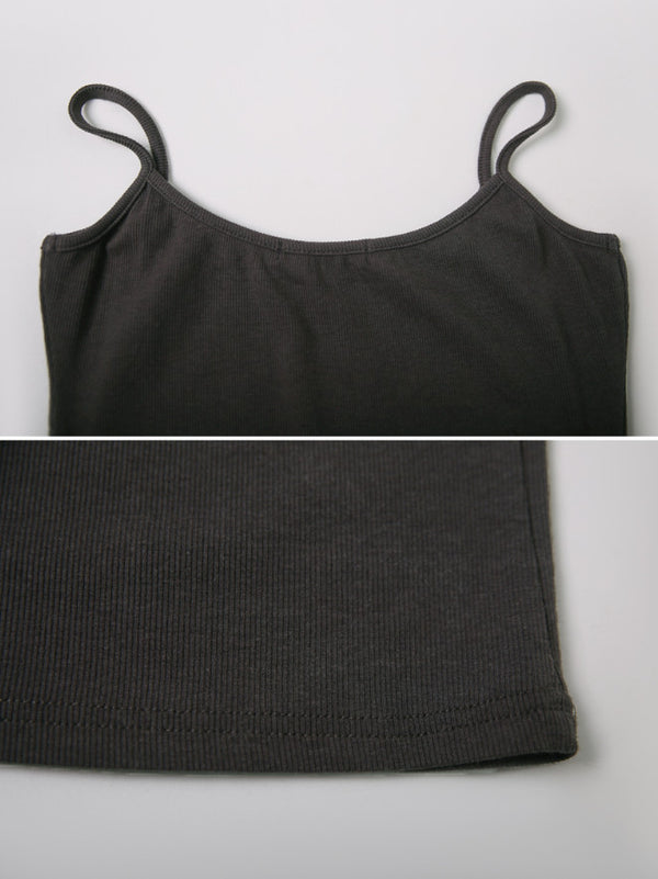 #Basic Cotton100 Crop Sleeveless (5color)