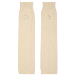 CHERRY CABLE KNIT LEG WARMER [IVORY]