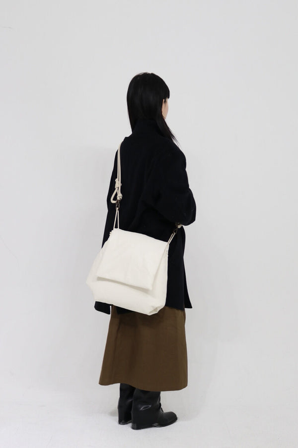 Round Leather bag_Ivory