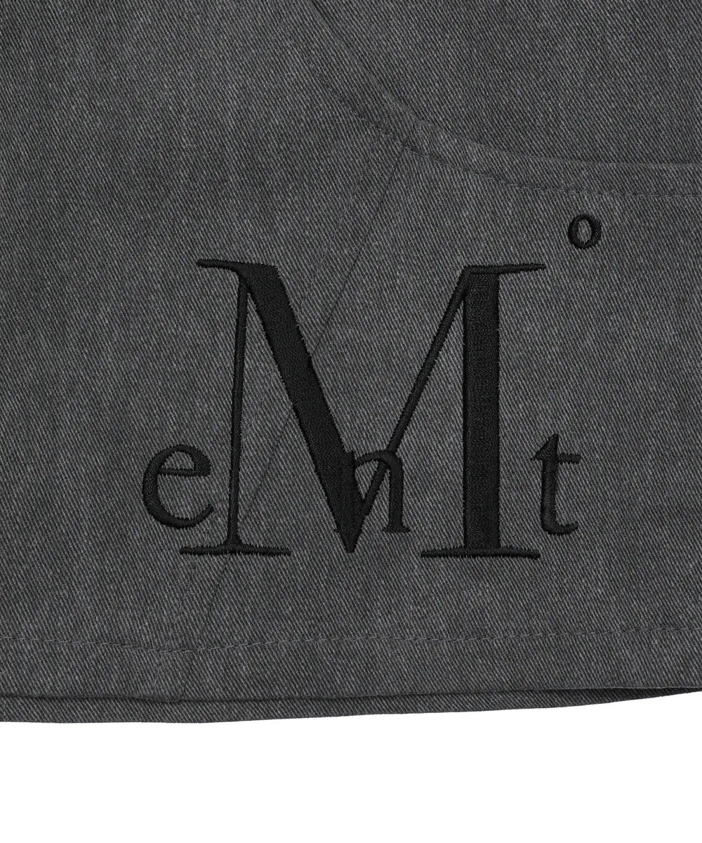 KRYPT PIGMENT ZIPPER POINT MINI SKIRT