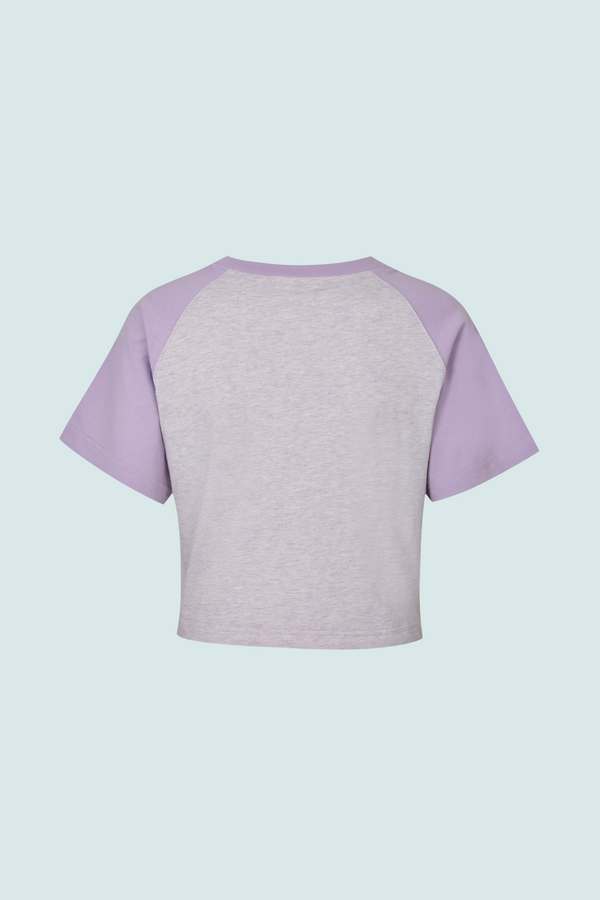 SIGNATURE LOGO REGLAN CROP T-SHIRT (LAVENDER)