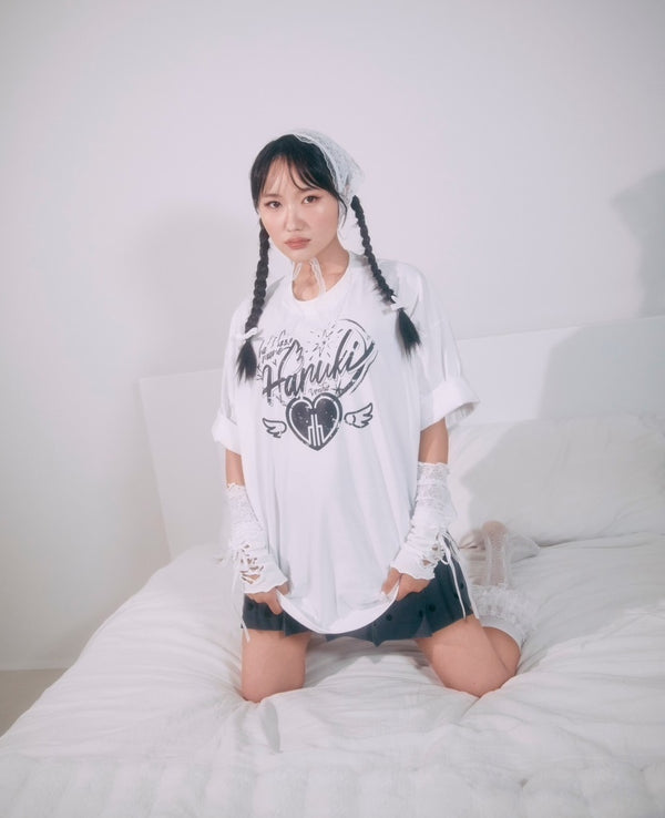 Collaboration over size T-shirt - WHITE | HARUKI HAMANO × VENHIT