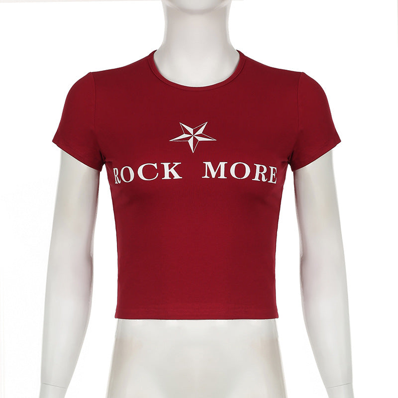 Rockstar Red Round Short Sleeve Tee