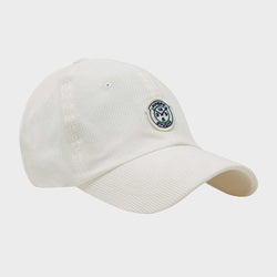 Signature wappen corduroy ball cap (Ivory)