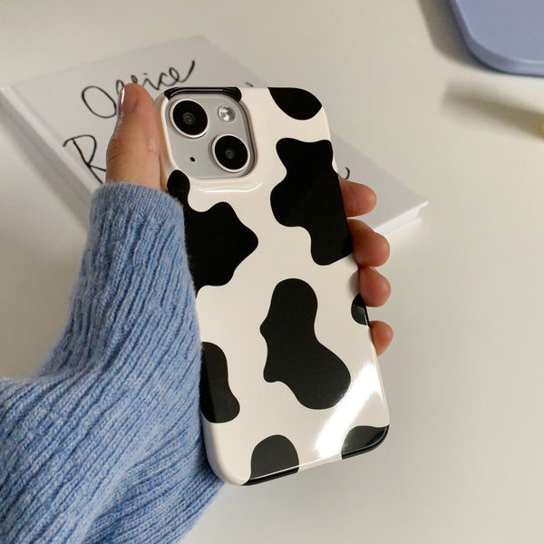 Cow pattern glossy hard case