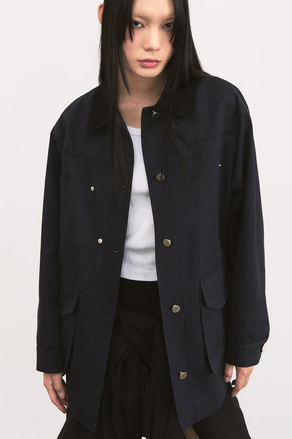  LINE HUNTING WORK JACKET / NAVY