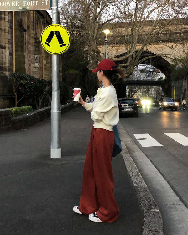 [BELLIDE MADE] Twill Cotton Wide Pintuck Pants