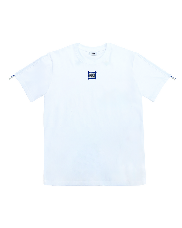 OVERSIZE STRING PATCH T-SHIRT. White