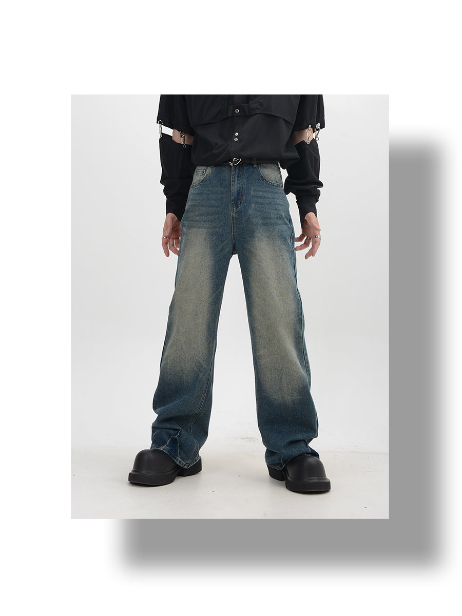 retro washed gradient jeans