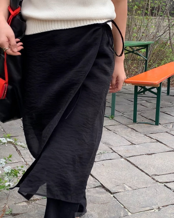 wrap skirt (black)