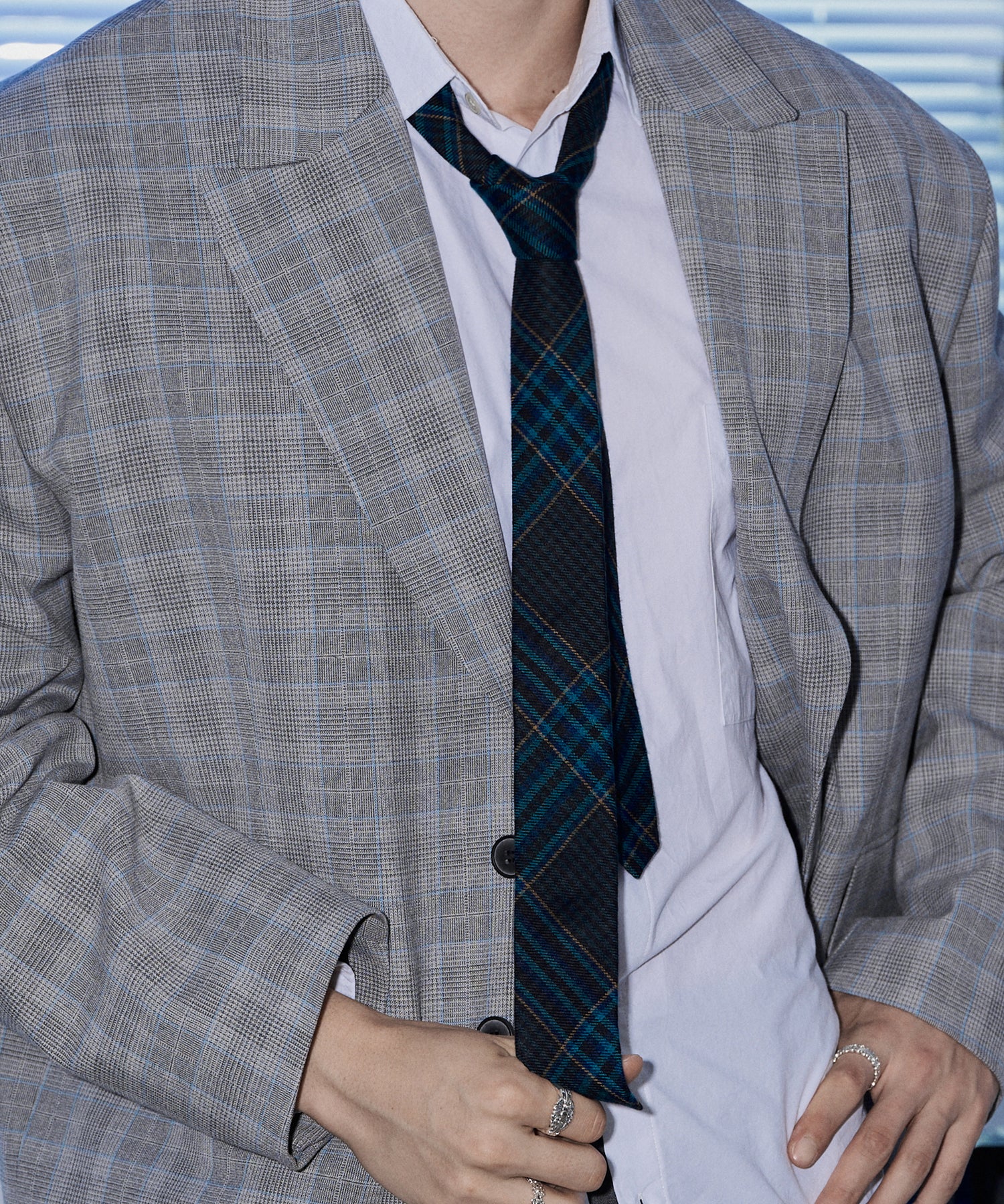 【2plan】24FW★ [LAN ARCHIVE] Kitch Slim Checkered Tie 3020] Kitch Slim Checkered Tie - LAN ARCHIVE | 60% - Asian