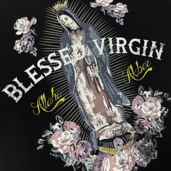 "BLESSED VIRGIN" プリント半袖Tシャツ