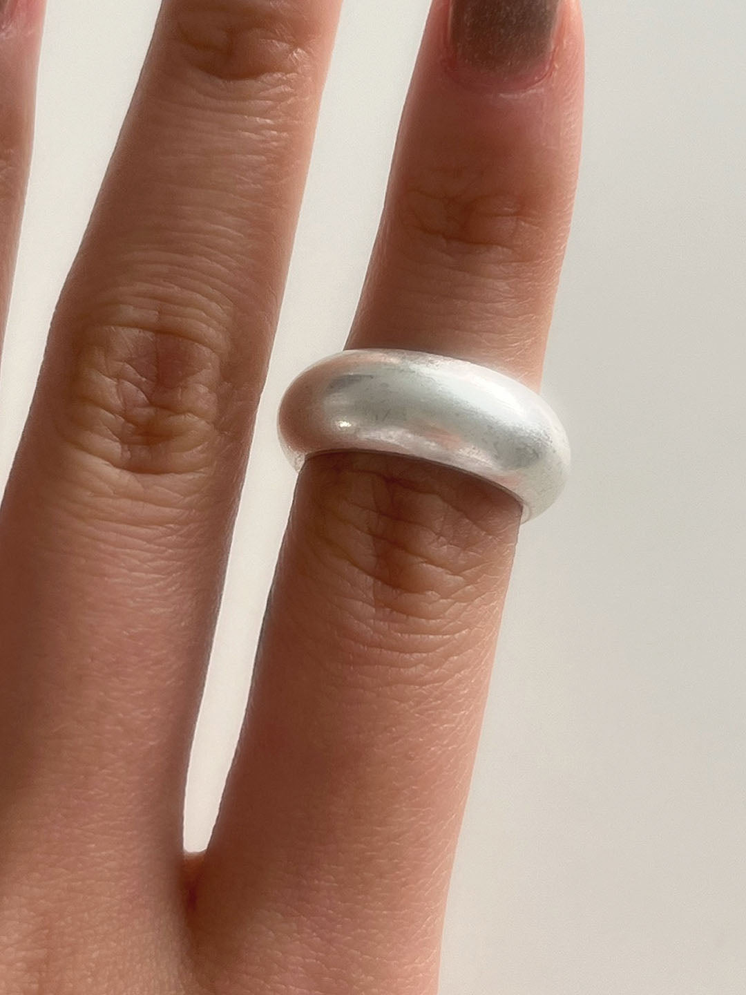 Matte bold ring